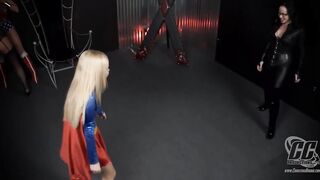 Super Girl and wonderwoman vs Evil