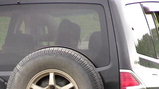 Voyeur Outdoors Spying on Lesbians having Fun in the Car. Amateur Fetish.