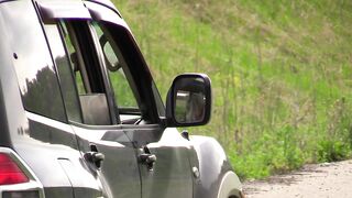 Voyeur Outdoors Spying on Lesbians having Fun in the Car. Amateur Fetish.