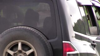 Voyeur Outdoors Spying on Lesbians having Fun in the Car. Amateur Fetish.