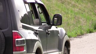 Voyeur Outdoors Spying on Lesbians having Fun in the Car. Amateur Fetish.
