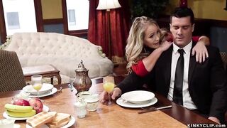Husband fucks wife and her step brat
