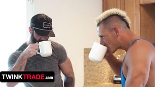 Shocked Stepdads Find That Their Stepsons Are Not That Virginal Anymore - TwinkTrade Foursome