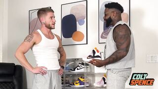 Perspired Dick Colt Spence Destroys Toy With Giant Jock and Busts Huge Load