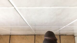Large Ebony Dick After Shower