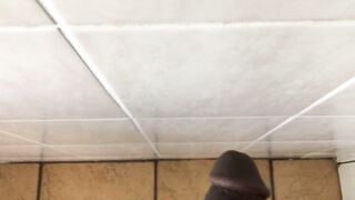 Large Ebony Dick After Shower