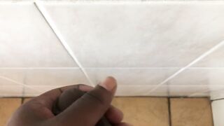 Large Ebony Dick After Shower