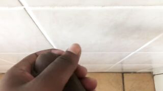 Large Ebony Dick After Shower