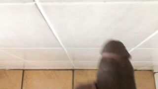 Large Ebony Dick After Shower
