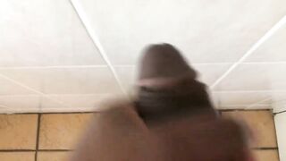 Large Ebony Dick After Shower