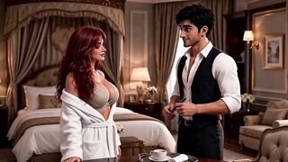 Hawt Guest with Hotel Room Service, This babe Didn’t Let Him Leave (AI Generated)