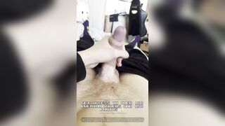 Youthful Twink Homo Male Jerking Off On Camera - Sex toy Screw, Large Dong and Massive Spunk fountain