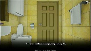 My Femboy Roomate [ HOMOSEXUAL Manga Game ] Ep.7 CAUGHT masturbating by my ROOMIE in the SHOWER !