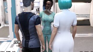 Stranded in Space - Hawt Ebony Vitiligo Hotty and Doctor Begins a Make Out Session