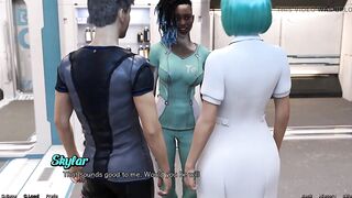 Stranded in Space - Hawt Ebony Vitiligo Hotty and Doctor Begins a Make Out Session