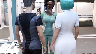 Stranded in Space - Hawt Ebony Vitiligo Hotty and Doctor Begins a Make Out Session