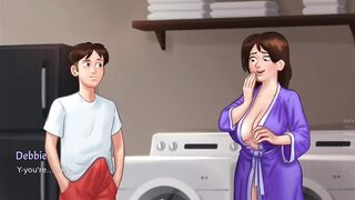 Debbie gives Anon the superlatively good titjob of his life - summertime saga gameplay