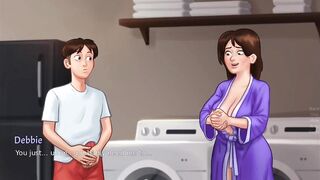 Debbie gives Anon the superlatively good titjob of his life - summertime saga gameplay