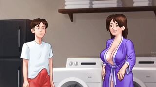 Debbie gives Anon the superlatively good titjob of his life - summertime saga gameplay