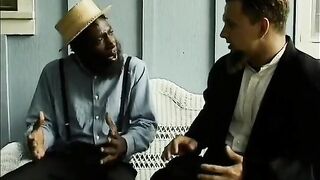 Ebony and white studs gets oral-job from Amish hottie