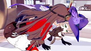 Genshin Impact - Amber X Lisa Trio CG Manga
