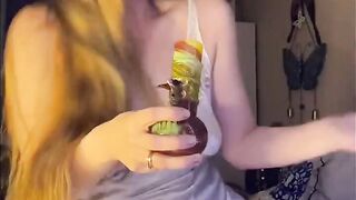 Getting exposed having a bong and vibing away