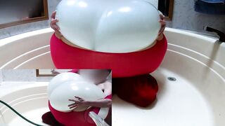 WWM - Big Shirt Mega Bosom Fill to Burst Inflation