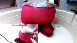 WWM - Big Shirt Mega Bosom Fill to Burst Inflation
