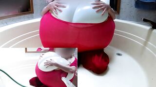 WWM - Big Shirt Mega Bosom Fill to Burst Inflation