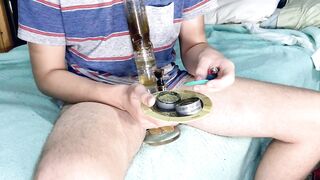 Stepbro Plays With His Fresh Toy and Makes Himself Cum