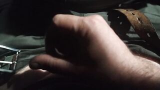 I masturbate in the van, ejaculation in the street