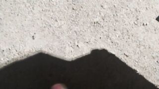 I masturbate in the van, ejaculation in the street