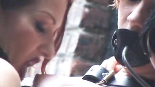 Slutty domme honeys discover wench with biggest breasts during the time that getting teats clamped - (Episode has no audio but music)