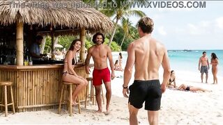 Cuckold spouse watches his hotwife screwed at a beach - Teaser ( AI Generated )