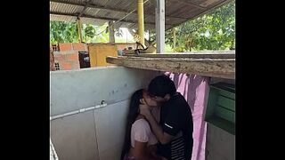 Hawt stepsister calls spouse's cousin from the baths to have sex with her