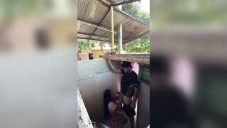 Hawt stepsister calls spouse's cousin from the baths to have sex with her