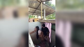 Hawt stepsister calls spouse's cousin from the baths to have sex with her