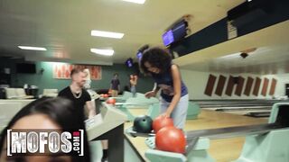 MOFOS - Gaby Ortega Takes A Large Schlong In The Bowling Alley During the time that Her Allies Keep Playing