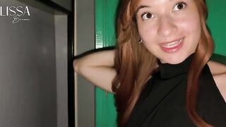 Lascivious redhead gets cum on her face at a brilliance aperture with a stranger.