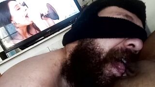 I love to watch u playing with my snatch, pulling my lips, yum, I wish your throats here also