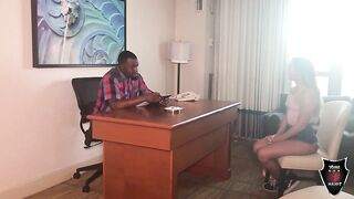 Rose Isstar Widens Her Large Butt On Rome Major's BBC In The Office!