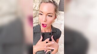 Shown for dessert, Polly Gardel, porn actress gets banged outside and drinks cum