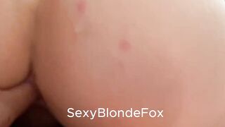 Aroused golden-haired fantasies of licking my balls and getting drilled right away