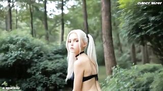 Cute eighteen year old slender small petite bazookas Eliza can’t make no doubt of how hard this guy made her cum (Trailer ai generated)