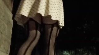 Sissy Undresses In nature's garb Public Walk