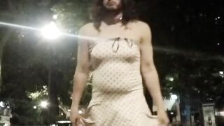 Sissy Flashes Pants in Public