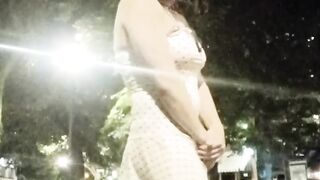 Sissy Flashes Pants in Public