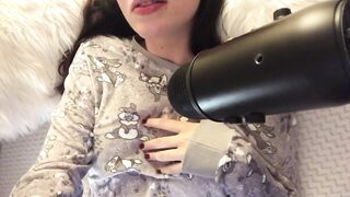 Cute German angel in pyjamas discloses her masturbation routine (German JOI)