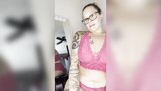 big beautiful woman stepmom mother I'd like to fuck smokin' joint and bake in brassiere and pants from behind POV