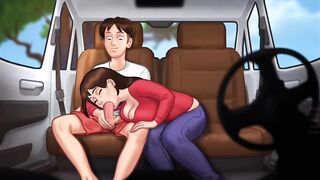 Debbie lastly sucks Anon's biggest knob - summertime saga gameplay part two
